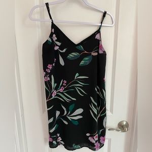 Cotton On black floral sleeveless dress. Size XS but could fit a small.